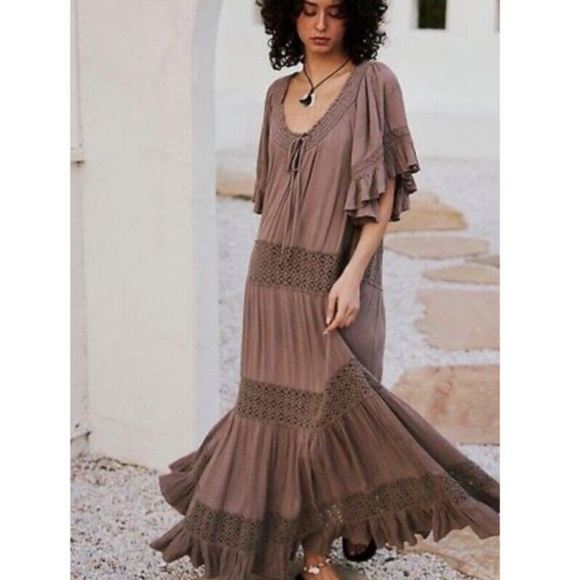 Free People Mauve Boho Maxi Dress - Picture 2 of 11